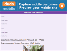 Tablet Screenshot of beachsidevillasgalveston.com